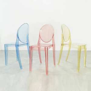 เก้าอี้รับประทานอาหารพลาสติกอะคริลิคสีสันสดใสสำหรับงานแต่งงานกลางแจ้งทันสมัย - Product Image 2