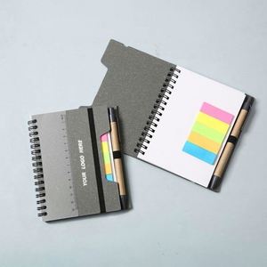 Custom Refillable <b>Sticky</b> Notes Binder Repositionable Memo Pad Set with Index <b>Tabs</b> and Die Cut Shapes for Promotional Branding - Product Image 2