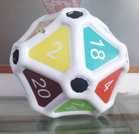 Jouet gonflable en PVC personnalisé de 60 cm, dés D20, pour les fêtes, les jouets familiaux. Prix de gros inférieur, cadeau, dés pour enfants, équipement publicitaire
