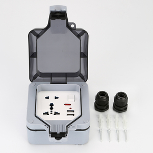 IP66 không thấm nước phổ Ổ cắm điện với USB và ánh sáng ngoài trời bao vây PC vật liệu dễ dàng cài đặt và chất lượng cao - Product Image 3