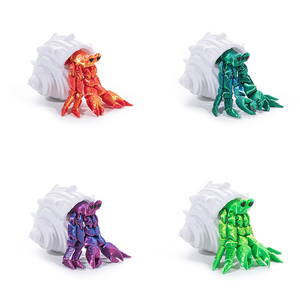 Juguete de Cangrejo Ermitaño con Articulaciones Integradas Desmontables y Móviles, Impreso en 3D, Figura de Animal Creativa para Niños, Hecho de Plástico Resistente - Product Image 4