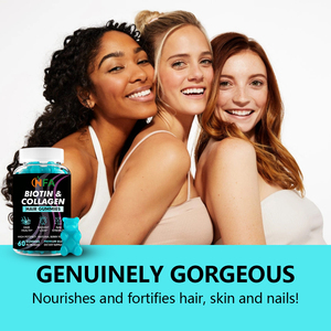 Le supplément d'extrait de vitamine B6 biologique personnalisé favorise la santé des cheveux et leur apparence éclatante Gmmies de biotine et de collagène - Product Image 4