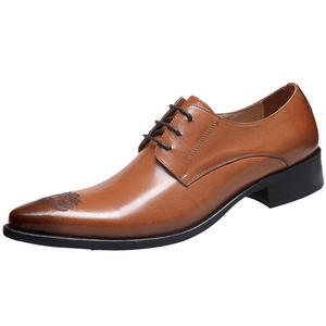 Chaussures de mariage en cuir véritable pour hommes, nouvelle collection, best-seller, semelle en caoutchouc en cuir de vache, chaussures décontractées pour hommes - Product Image 2