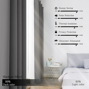 Tende Ready Made isolante termico solido oscurante tende cortine per <span class=keywords><strong>soggiorno</strong></span> - Product Image 6