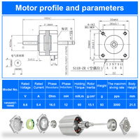 Moteur pas à pas hybride NEMA14 35mm à économie d'énergie RB 6.6V 12V avec vis de transmission à arbre traversant non captif pour imprimante, CNC et actionneur linéaire