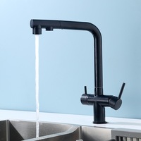 Robinet de cuisine cascade moderne à 1 poignée, à poser sur plan, avec douchette extractible, mitigeur chaud/froid en laiton à valve céramique, garantie 5 ans