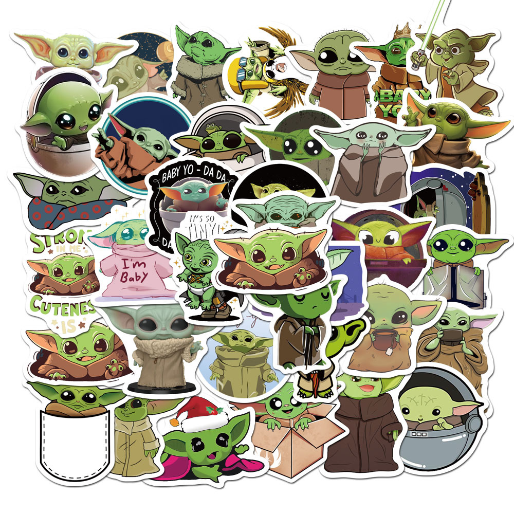 50 piezas Yoda bebé pegatinas