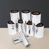 Pita Termal Resin Lilin Industri 110mm 300m Pita TTR Tahan Lama Cocok untuk Mesin Dot Matrix HP Brother