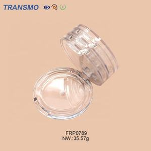 Empty <b>Blush</b> Container Makeup Crystal Compact case Containers Oem Transparent Round Empty Press Powder case Free Samples - Product Image 6