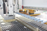 Máquina para hacer gabinetes de muebles, máquina de madera Cnc, enrutador Atc Cnc con cambiador de herramientas lineal,