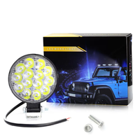 Luz de Trabajo LED para Automóvil, Mini Redonda de 3 Pulgadas, 42W, Luces Auxiliares de Ingeniería, Lámpara de Trabajo Modificada para Todoterreno, Luz de Trabajo LED