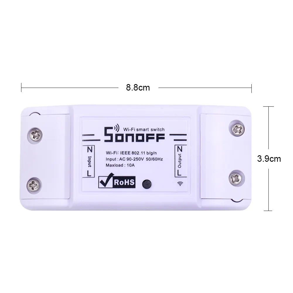 New SONOFF Basic r2 Wifi SwitchためAlexa Google Home Timer 10A/2200W Wireless domotic Switch Smart Automation Module