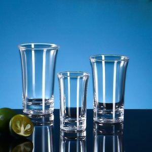 Custom LOGO Transparency Acrylic Thick-bottomed Liquor Cup Plastic Small Bullet Shot Glass Cup - Product Image 1