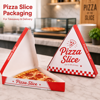 Boîte à pizza triangulaire personnalisée en carton alimentaire |   Boîte d'emballage imprimée pour tranches de pizza pour les chaînes de restaurants et les marques de plats à emporter