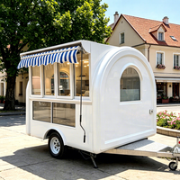 Kommerzieller Imbisswagen für Kuchen und Backwaren, Weißer Food Truck für Desserts, Mobiler Catering-Anhänger zum Verkauf