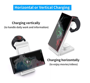 Support de chargeur <span class=keywords><strong>sans</strong></span> <span class=keywords><strong>fil</strong></span> 25W 3 en 1 pour Samsung <span class=keywords><strong>Galaxy</strong></span> Flip 4/S22 Ultra/S21/S20/S10 <span class=keywords><strong>Galaxy</strong></span> Watch 5 4 Active <span class=keywords><strong>2</strong></span> <span class=keywords><strong>Buds</strong></span> <span class=keywords><strong>charge</strong></span> rapide - Product Image 4