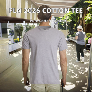 Camiseta de Manga Corta de Algodón para Hombre FLN 2026, Paquete de 40, 100% Algodón, Transpirable, Ecológica, de Secado Rápido, Estilo Vintage de Verano, 220g, Cuello Redondo - Product Image 2
