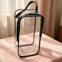 Sac personnalisé en PVC, résistant à l'eau, durable, avec fermeture éclair, grande capacité, portable, écologique, poignée souple, recyclable, pliable