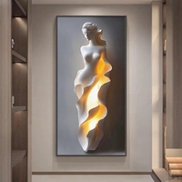 Peinture Murale Moderne en Porcelaine Cristalline, Relief Abstrait, Femme Sexy, Art Mural 3D pour Entrée, Porche, Couloir, Vente en Gros Usine