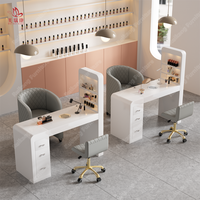 Profession elle Schwarz Rosa Moderne Luxus Schönheit Mesa Salon Staubs ammler Nagel Tech Schreibtisch Maniküre Nagel tische