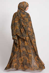 Nueva Abaya Moderna 2026 con Estampado Floral Vintage, Abaya Abierta con Hiyab, Ropa Diaria para Mujer, Estilo Dubái - Product Image 3