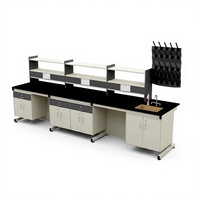 Table de laboratoire en acier moderne, banc de laboratoire sur mesure pour l'école et l'hôpital