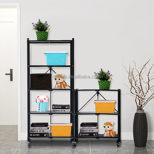 منزلي منزلي مستعمل 5 طبقات قابل للطي ووحدة رف تخزين معدني قابل للطي - Product Image 3