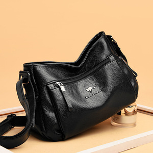 Portable PU <b>Leather</b> Women Shoulder <b>Bags</b> Travel Multi-Layer Classic <b>Soft</b> Surface Vintage - Product Image 3