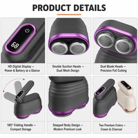 Rasoir anti-bouloches à double lame, pliable à 180 degrés, rechargeable USB-C, avec LED, pour tissus, OEM ODM, vente en gros, personnalisation
