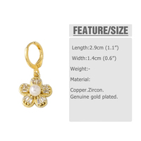 ASJEWELRY Breloque Ailes d'Ange Fleur Perle CZ Effet Rayon de Soleil pour Boucles d'Oreilles, Bracelet Plaqué Or Cuivre, Fournitures de Fabrication de Bijoux chma680