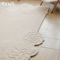 Modern Special-shaped Irregular Handmade Eco-Friendly Anti-Slip Three-dimensional Embossed New Zealand Wool Carpets Rugs Living