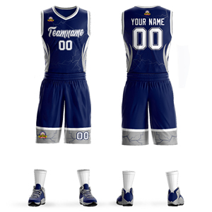 Jersey olahraga basket kustom desain elemen petir Set seragam basket poliester kualitas tinggi - Product Image 3