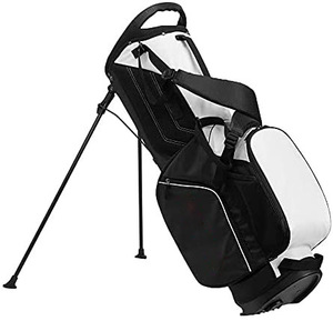 Chariot de golf pour sac de transport, design élégant, pleine longueur, avec glacière, capote de pluie, compartiment pour putter, noir - Product Image 4