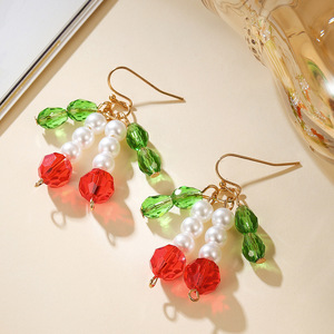 ต่างหูแฟชั่นประดับมุกแก้วเครื่องประดับสตรีโลหะผสมไทเทเนียม D1920 1 - Product Image 4