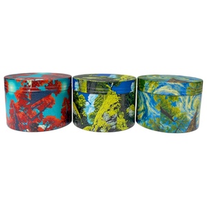High Quality 50mm Diameter Zinc Alloy <b>Herb</b> <b>Grinder</b> OEM/ODM Brand with Custom Color for Rolling Paper Case - Product Image 4