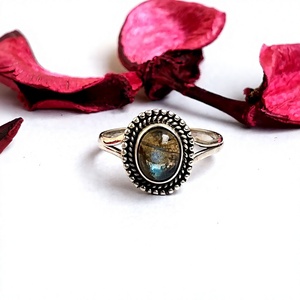Handcrafted Beautiful <b>925</b> <b>Sterling</b> <b>Silver</b> <b>Rings</b> with Labradorite Stone - Product Image 1