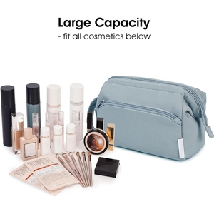Bolsa de Maquillaje de Poliéster Impermeable con Cierre de Cremallera Ancho y Portátil, Personalizada para Mujeres, Organizador de Cosméticos de Viaje para Accesorios de Bolsa - Product Image 5