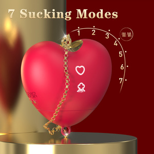 Vibrador con Forma de Labios con Diseño de <span class=keywords><strong>Fresa</strong></span>, con Vibración de Succión <span class=keywords><strong>y</strong></span> Lamido, Material de Silicona, 7 Modos de Succión, Mini USB - Product Image 2