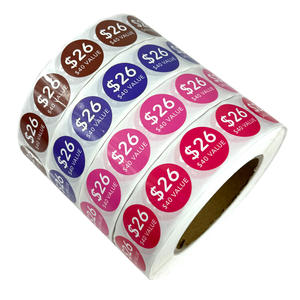 Logotipo personalizado privado Circular Adesivos Fabricante impermeável impresso logotipo personalizado etiqueta adesivos rolo - Product Image 1