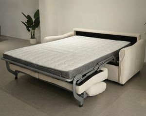 Divano <span class=keywords><strong>Letto</strong></span> Estraibile Multifunzionale Beige Crema, Moderno Divano <span class=keywords><strong>Letto</strong></span> in Tessuto a <span class=keywords><strong>2</strong></span> <span class=keywords><strong>Posti</strong></span> - Product Image 1