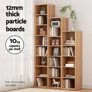 Étagère d'angle murale à 8 niveaux, bibliothèque, vitrine, étagère à livres en bois, étagère à <span class=keywords><strong>CD</strong></span>/<span class=keywords><strong>DVD</strong></span>, meuble de <span class=keywords><strong>rangement</strong></span> pour salon - Product Image 5