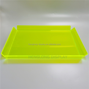 Hotel Restaurant Coffee Beer Bar Non Slip Plastic Fast Food Green Acrylic Serving Tray