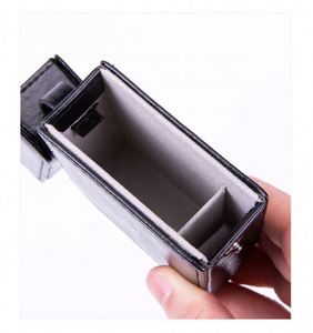 PU Leather Flip-Top Cigarette Case with Lighter Pocket, Scratch-Resistant Organizer, Personalized <b>Gift</b> Box - Product Image 4