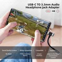 Adaptador de cargador y auriculares 2 en 1 USB C a 3,5mm 2 en 1 tipo C a conector de micrófono auxiliar con dongle de carga rápida PD para auriculares