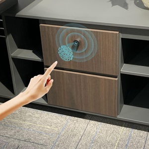 Nuova Scrivania Direzionale a L in MDF Melaminico E1 con Ricarica Wireless e Serratura a Impronta Digitale - Product Image 6