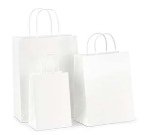 Sacs en papier kraft pour cadeaux de mariage, blanc et noir, pour la Saint-Valentin - Product Image 1