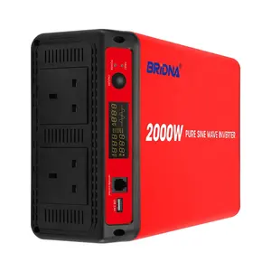 2022 Keluaran Baru 2000 W 12V 24V 48V Dc Ke Ac 240V 2000 Watt Inverter Tenaga Surya Gelombang Sinus Murni