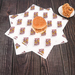 卸売卸売サンドイッチバーガーワックスラップ紙カスタムロゴハンバーガー紙はレストランで使用されています - Product Image 5