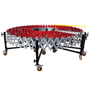 صندوق ناقل قابل للتوسيع بعجلة تزلج من النايلون الأحمر مخصص صندوق من الورق المقوى الفولاذ المقاوم للصدأ ناقل دوار يعمل بالجاذبية بقوة محركية - Product Image 1