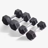 Fabricant de gros Fitness poids libres en caoutchouc Dumbel Gym entraînement haltérophilie haltères hexagonaux